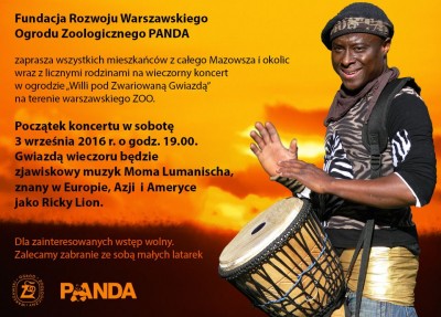 Wieczorny koncert w Ogrodzie Zoologicznym 3.09.2016 godz. 19:00